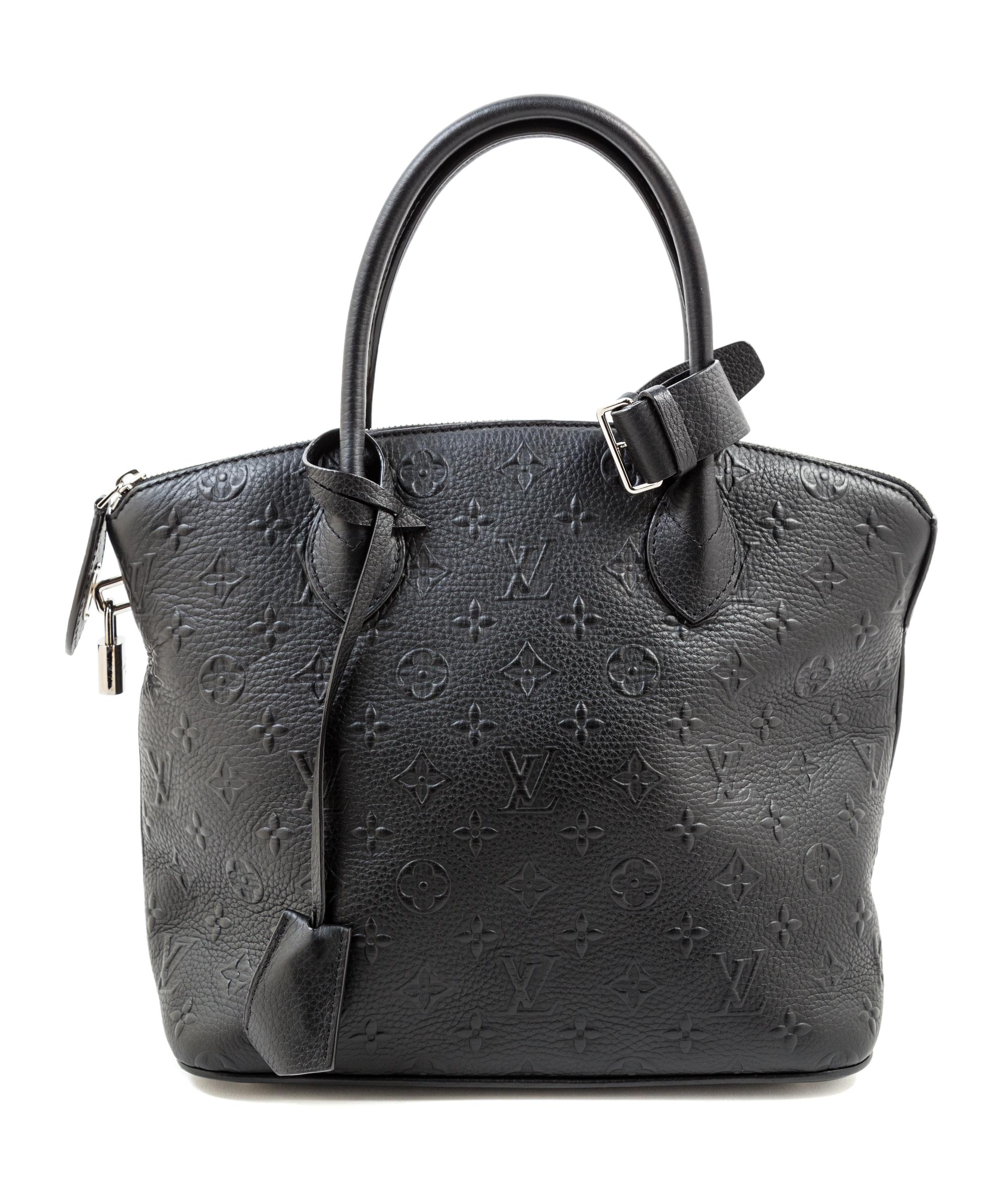 A Louis Vuitton Black Empreinte Montaigne Handbag, 11" x 10.5" x 6"; Handle drop: 4.5".