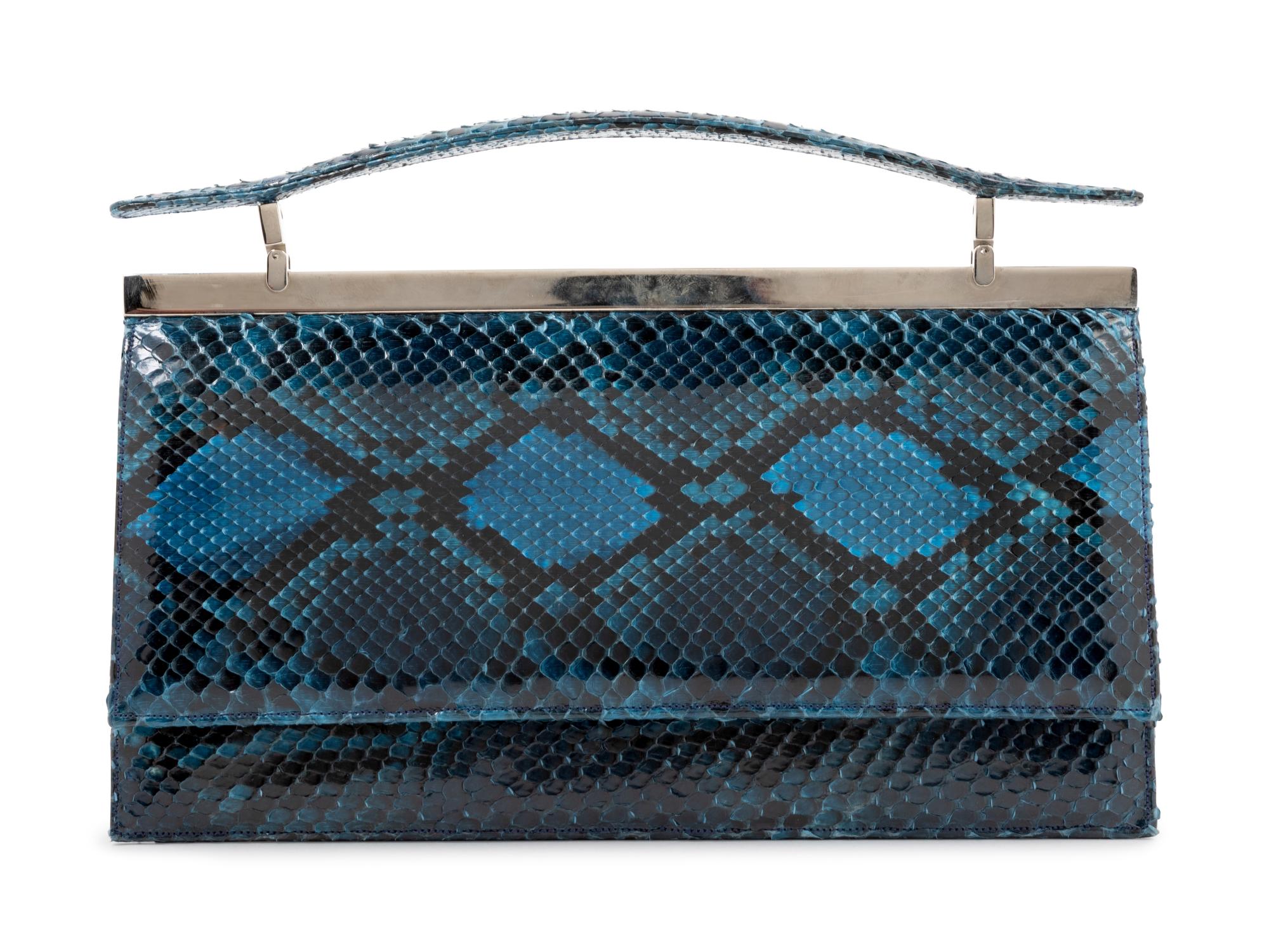 Judith Leiber Blue Skin Bag,