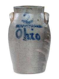 An L. Marsilliot Two-Gallon Block 'Ohio' Stoneware Crock