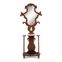 An American Mahogany and Marble Hall Tree