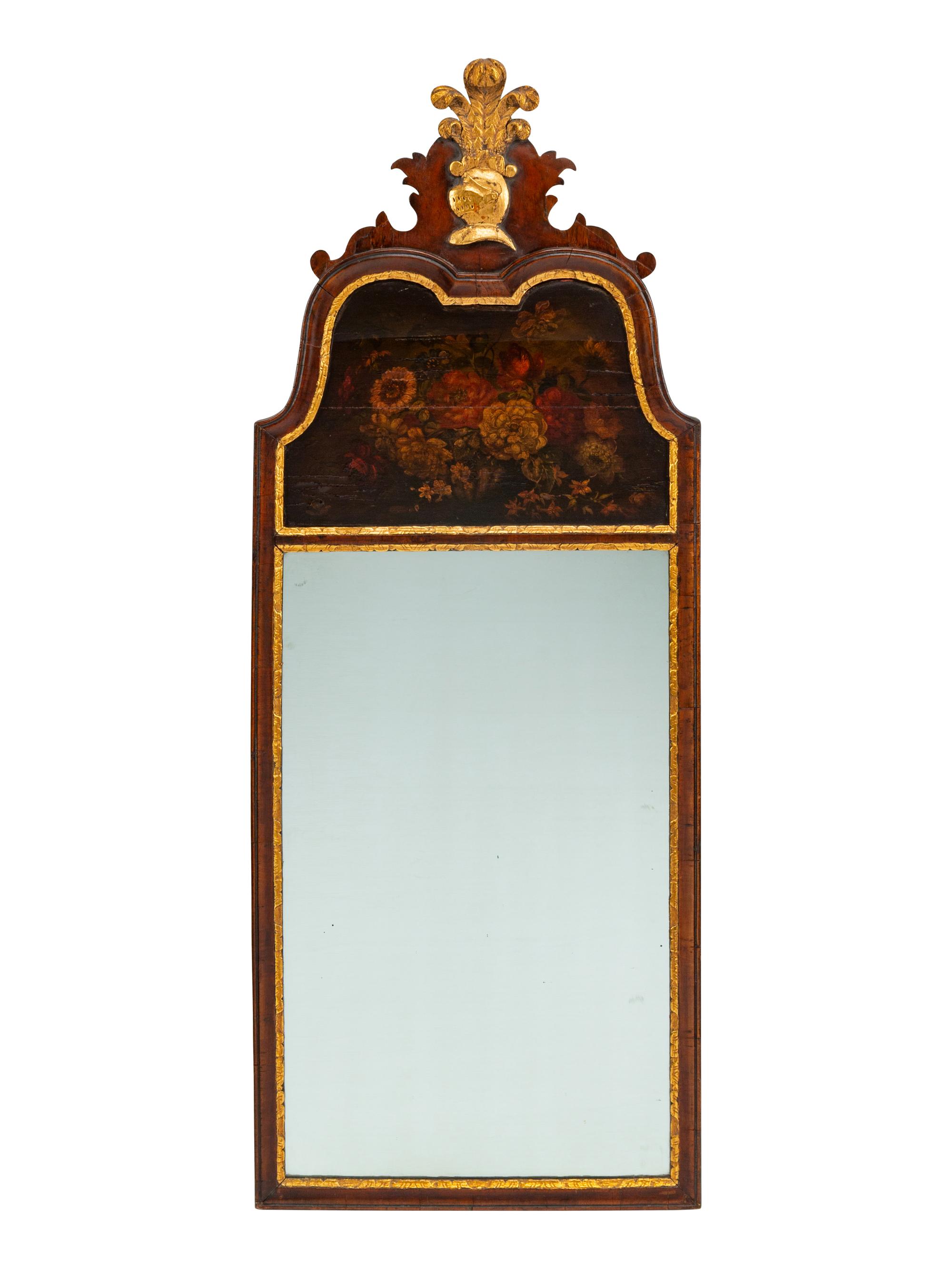 A George III Parcel-Gilt Mahogany Mirror — LATE 18TH CENTURY