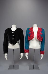 Two Geoffrey Beene Crop Jackets, Fall 1988