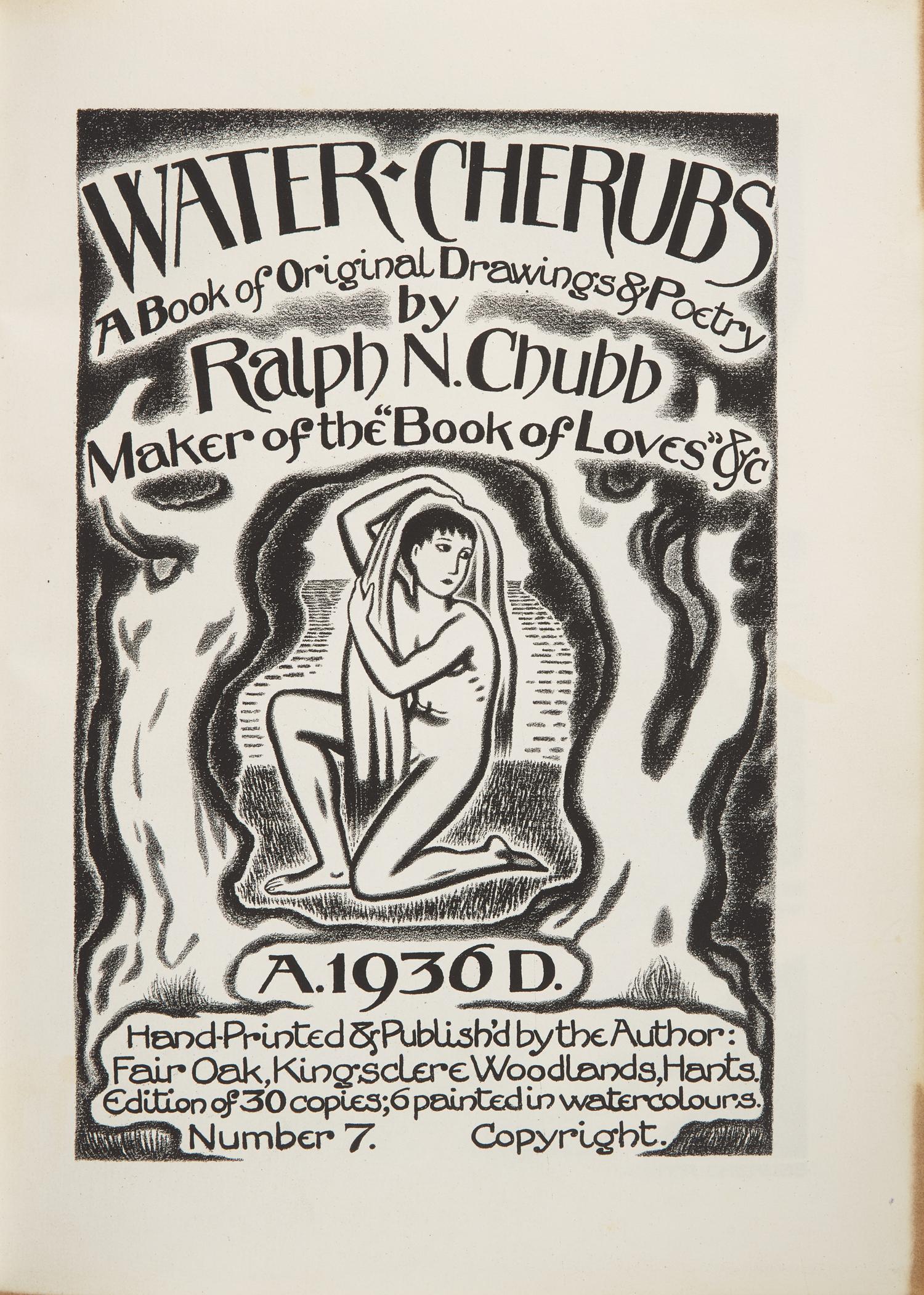 Chubb, Ralph N. Water Cherubs A Book of Original Drawings & Poetry