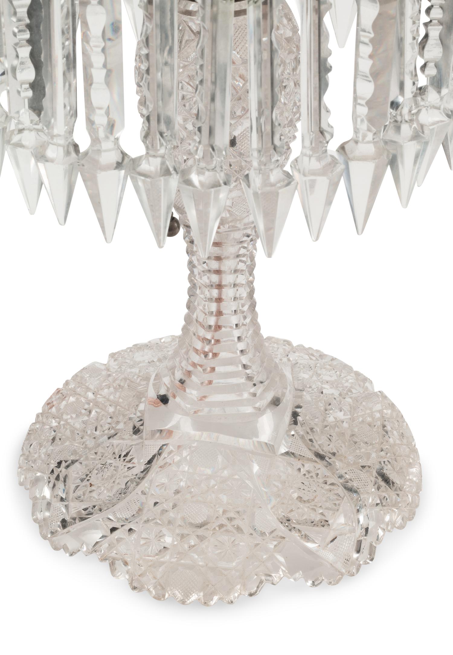An American Cut Glass Table Lamp