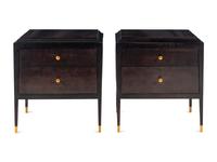 A Pair of Alexa Hampton for Hickory Chair Stained Walnut Side Tables