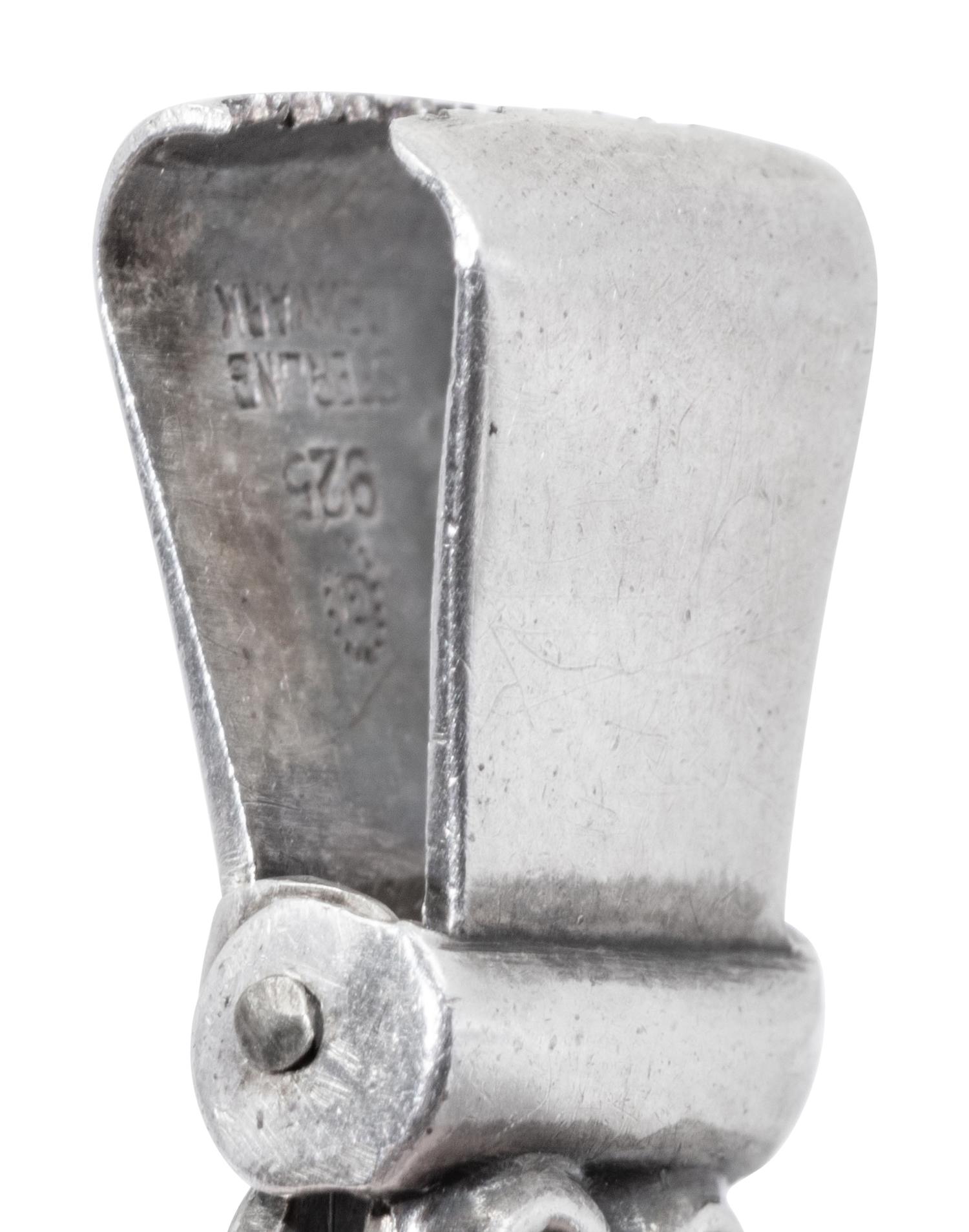 A Georg Jensen Silver Baby Bib Clip