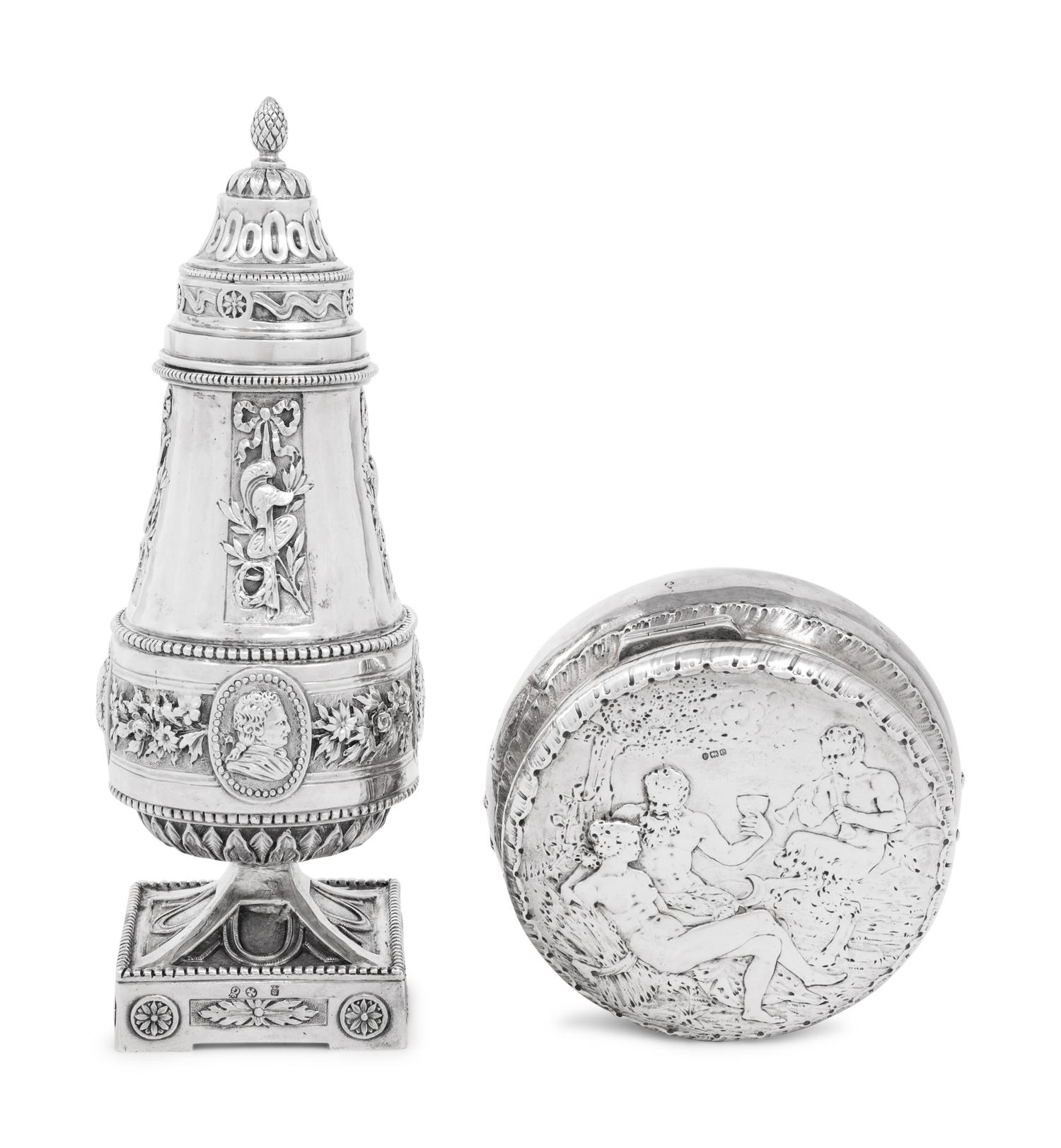 Two Continental Silver Table Articles