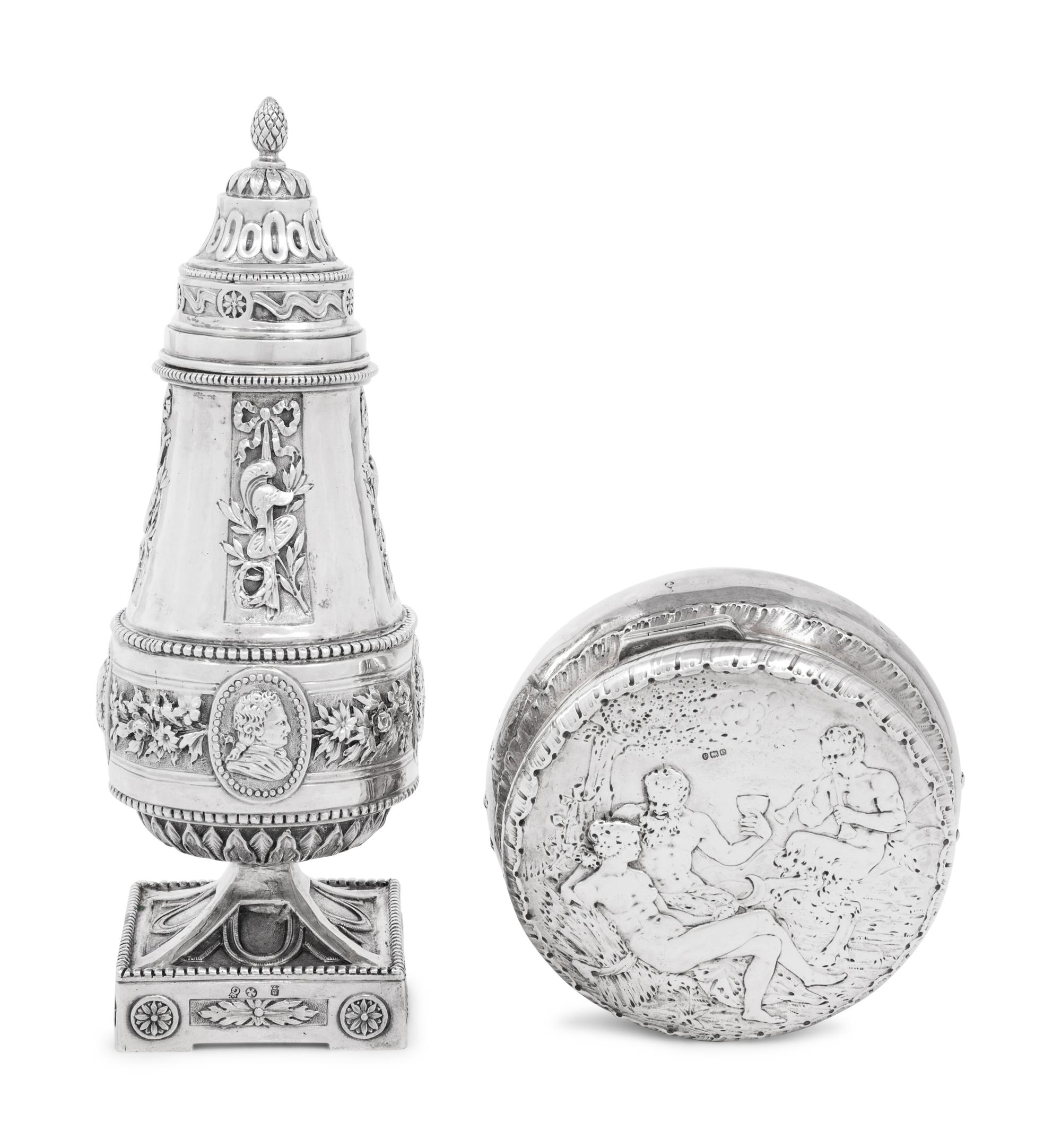 Two Continental Silver Table Articles