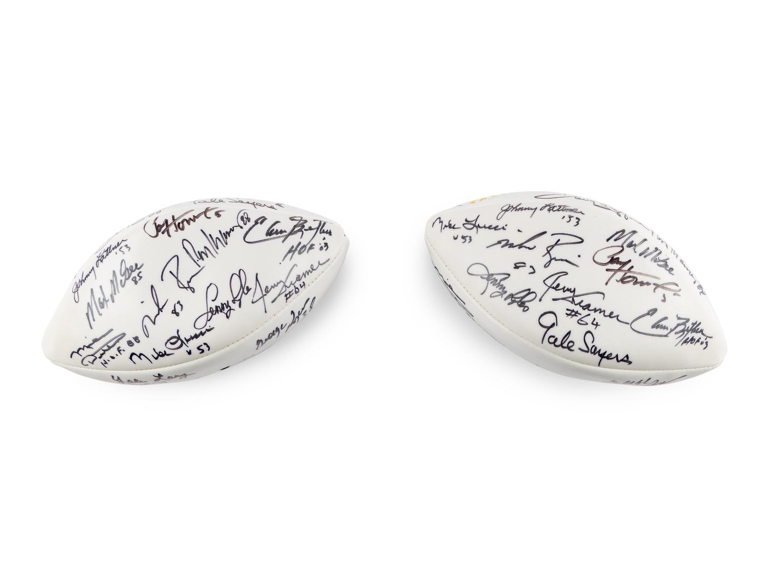 A Group of Multi Signed Paul Hornung Celebrity Golf Tournament Autograph Footballs From the Collection of Mike Ditka