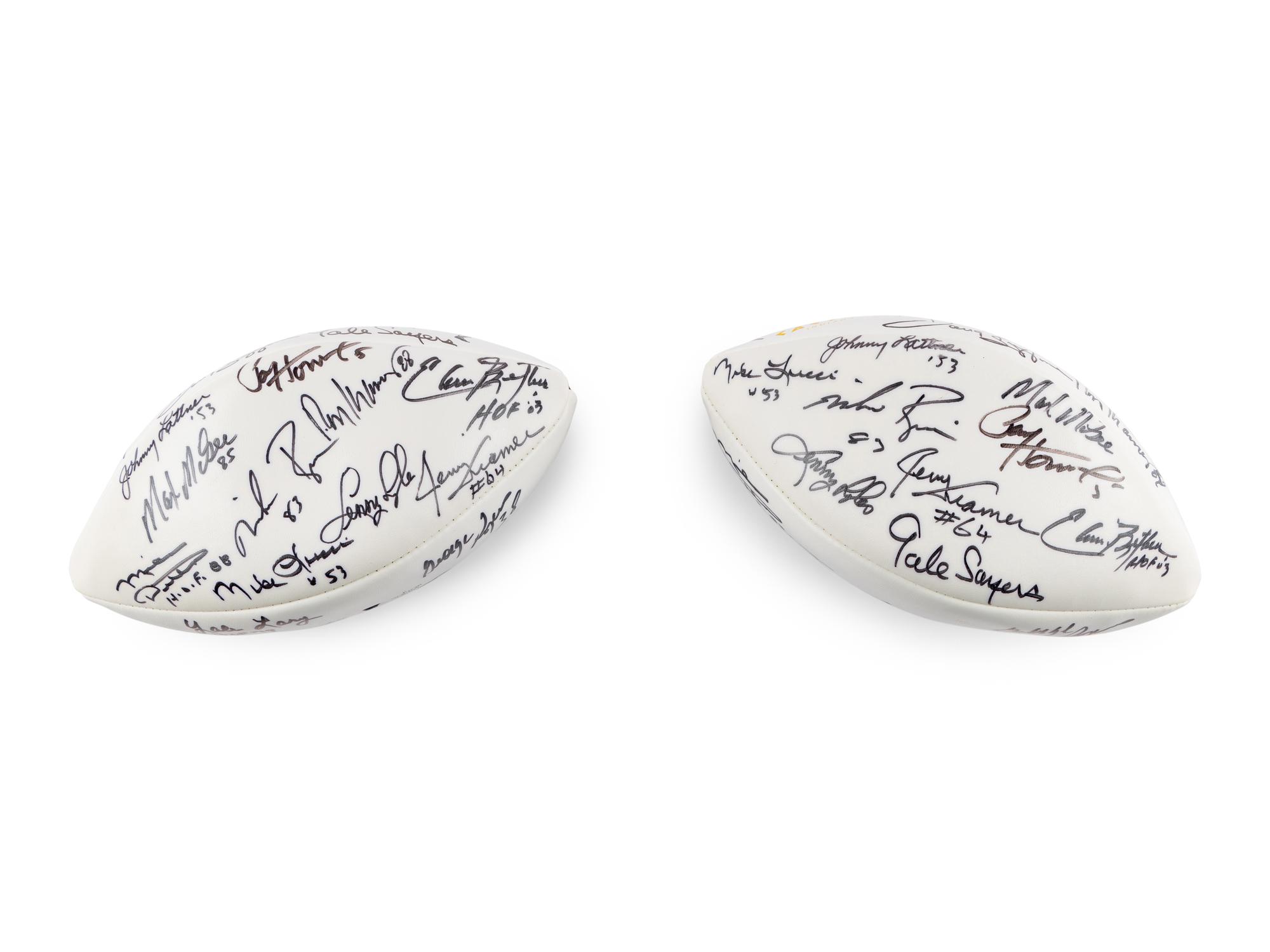 A Group of Multi Signed Paul Hornung Celebrity Golf Tournament Autograph Footballs From the Collection of Mike Ditka