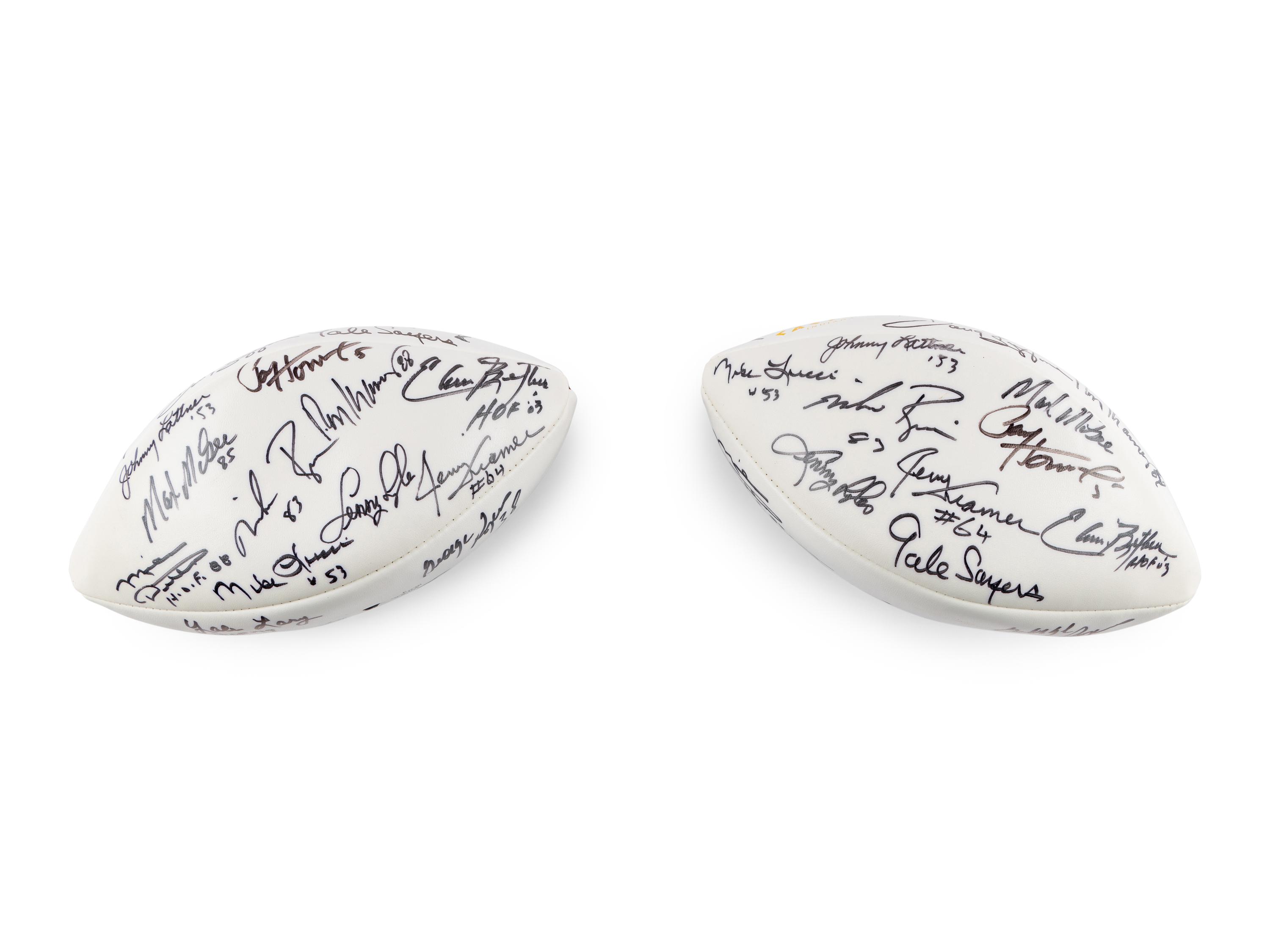 A Group of Multi Signed Paul Hornung Celebrity Golf Tournament Autograph Footballs From the Collection of Mike Ditka
