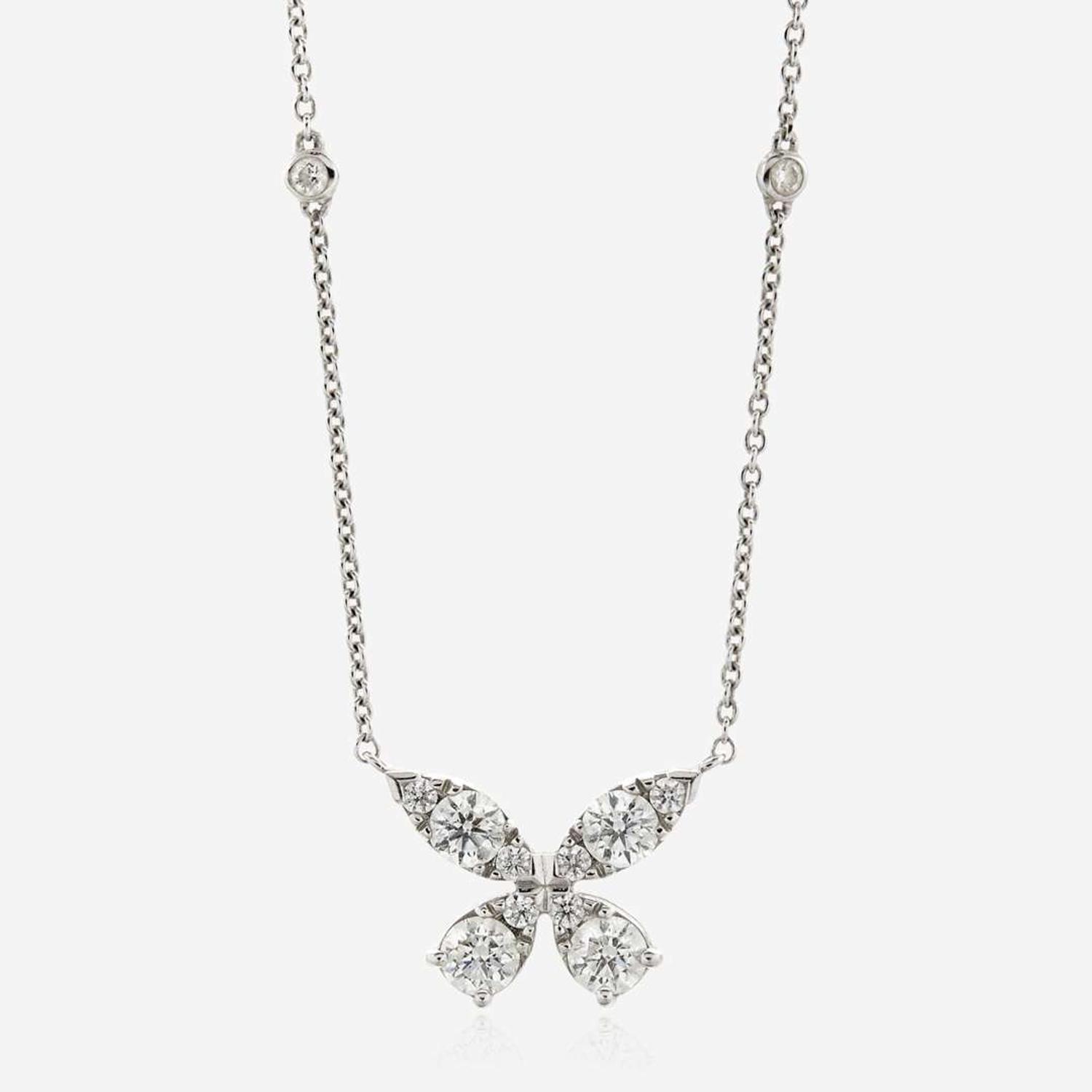 A diamond and white gold necklace, Hearts on Fire Aerial