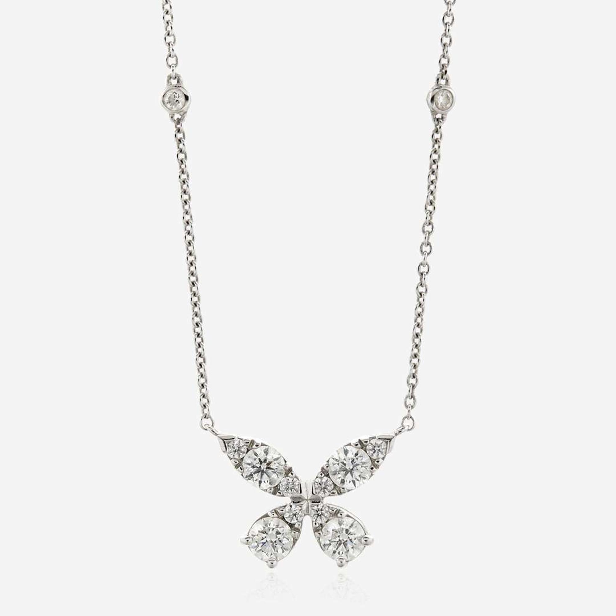 A diamond and white gold necklace, Hearts on Fire Aerial