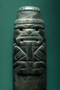 A Costa Rican Jade Axe-God Pendant