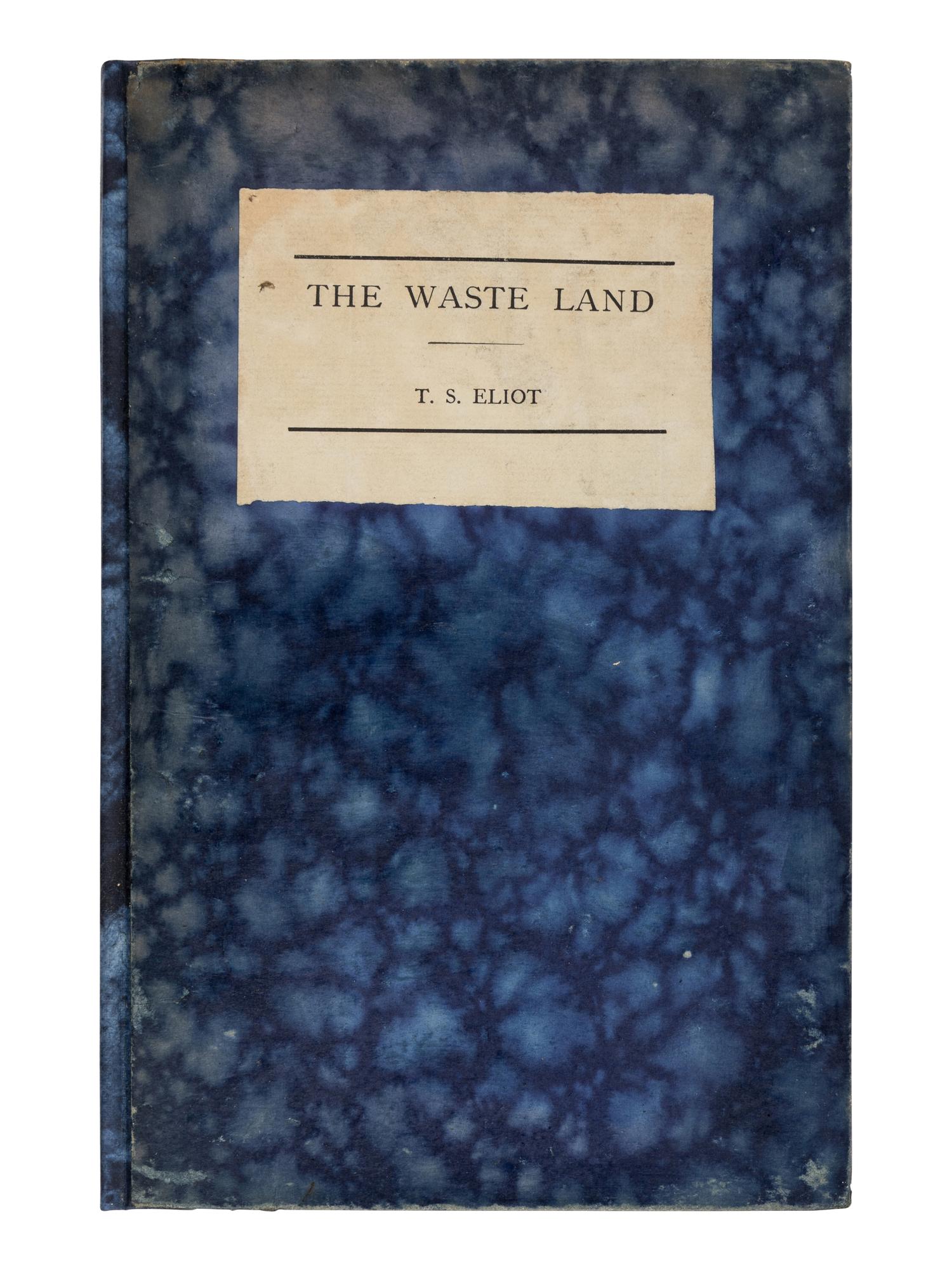 ELIOT, T. S. (1888-1965). The Waste Land . Richmond: By Leonard and Virginia Woolf at the Hogarth Press, 1923.