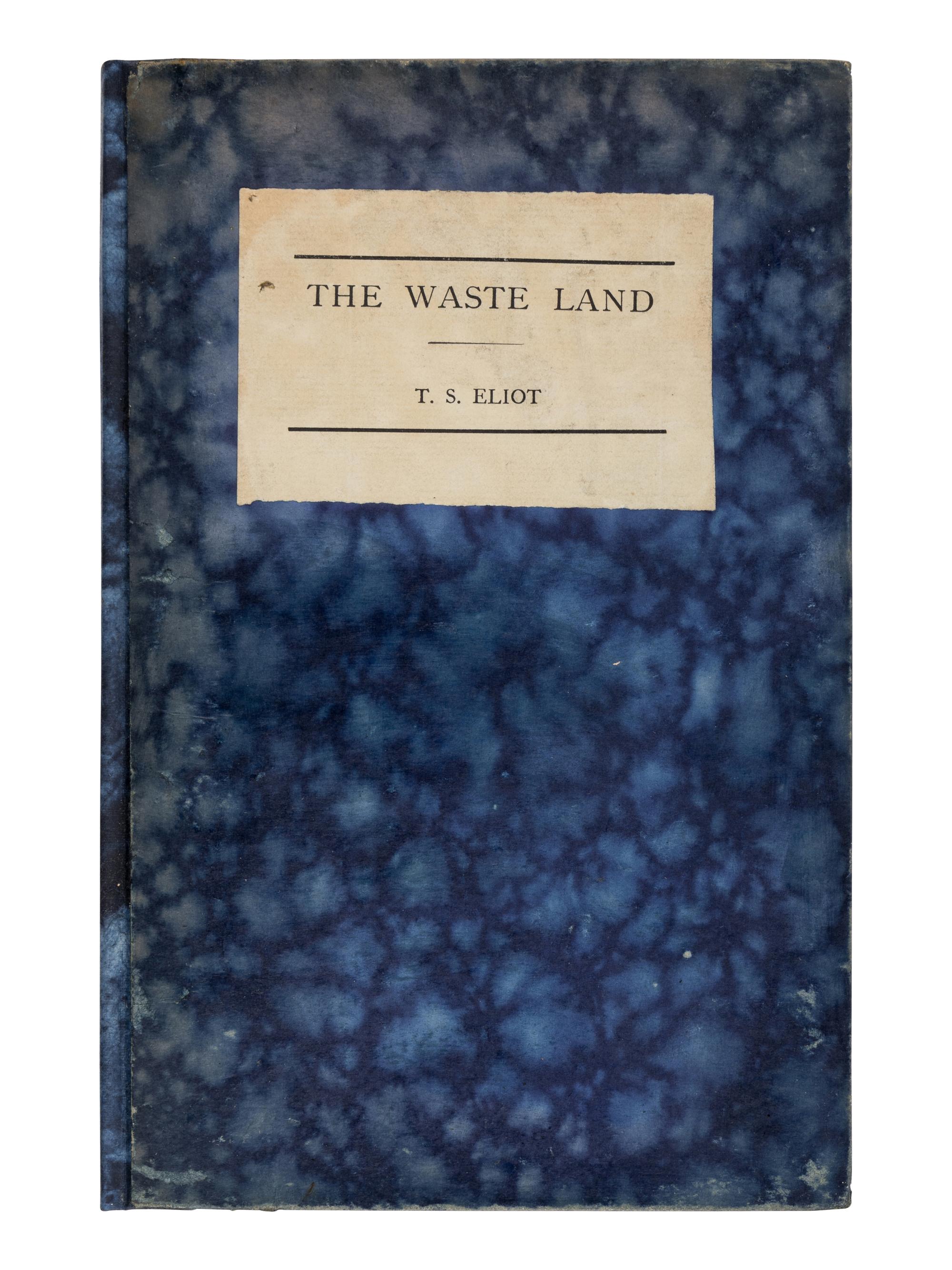 ELIOT, T. S. (1888-1965). The Waste Land . Richmond: By Leonard and Virginia Woolf at the Hogarth Press, 1923.