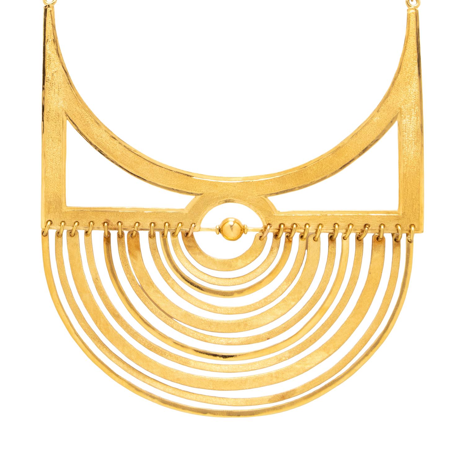 MODERNIST, YELLOW GOLD NECKLACE