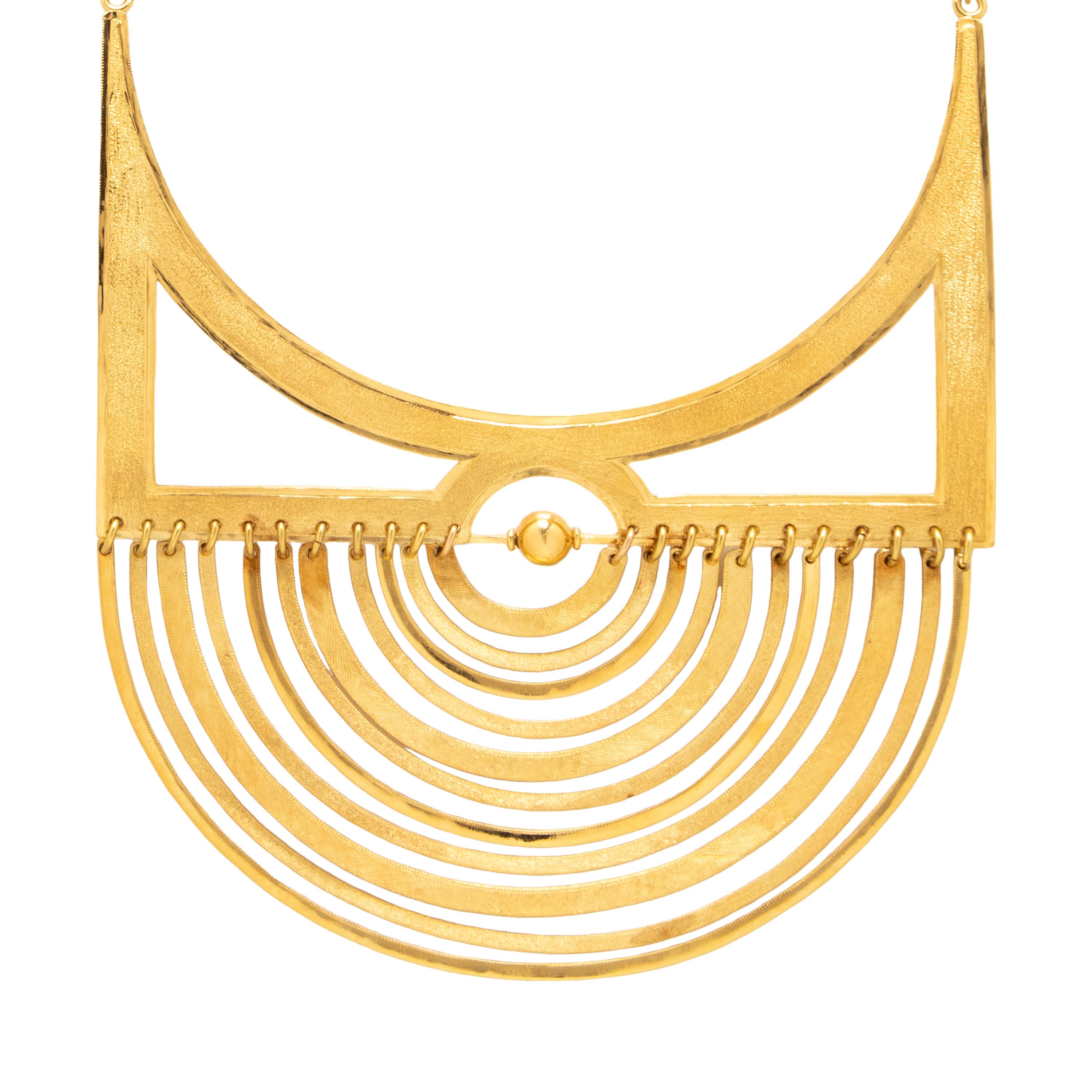 MODERNIST, YELLOW GOLD NECKLACE