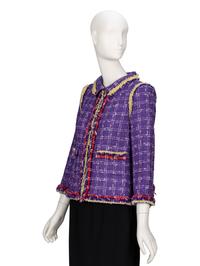 Chanel, Purple Plaid Tweed Jacket