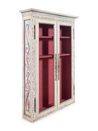 A Don Rousseau Hanging Cabinet with Later Paint