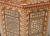 A Pair of Levantine Marquetry and Mother-of Pearl Side Tables