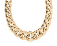 YELLOW GOLD CURB LINK NECKLACE