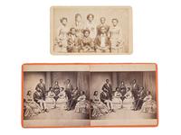 [MUSIC]. A stereoview and CDV group portraits of the Fisk Jubilee Singers, comprising: