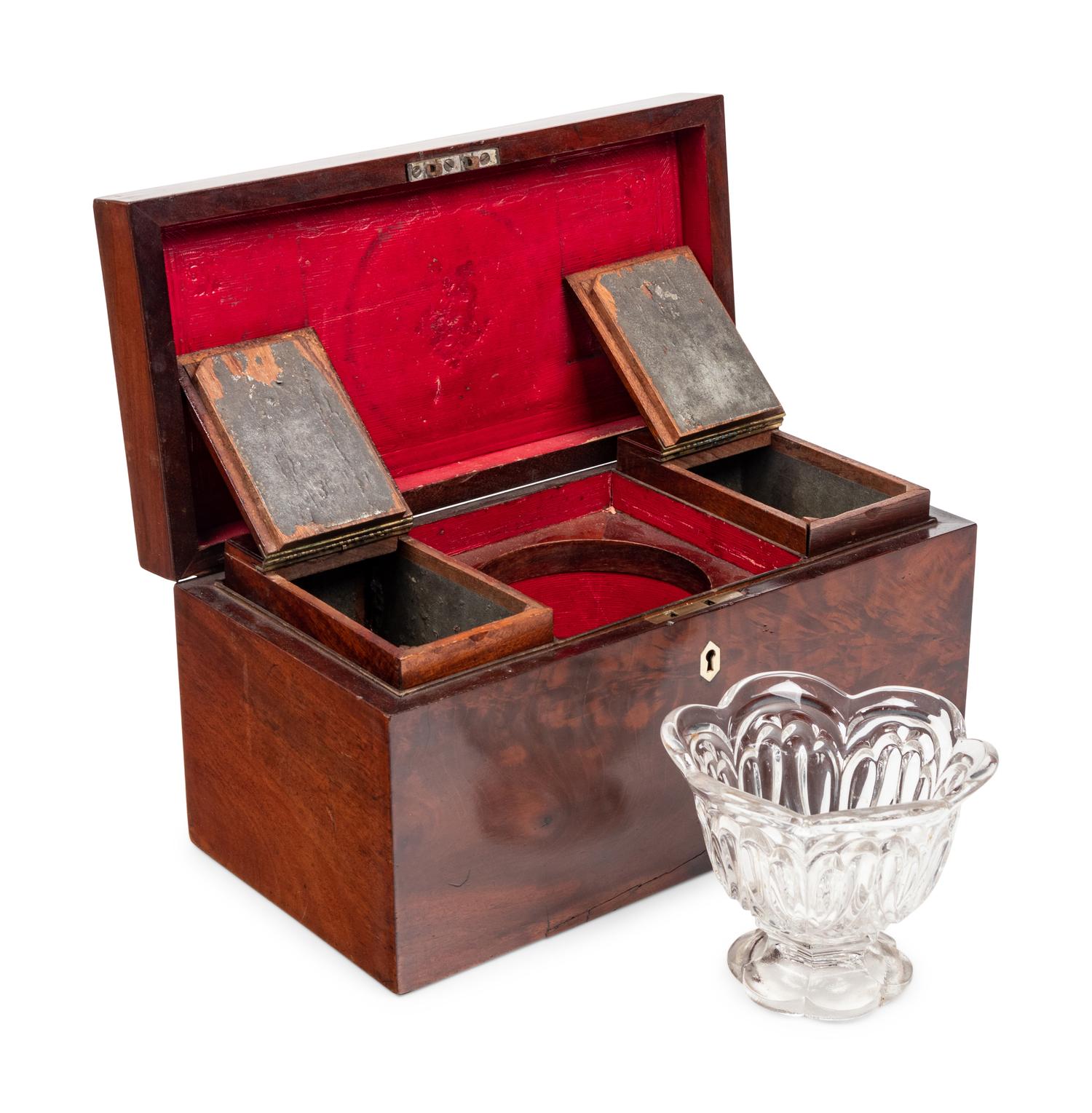 A George III Mahogany Tea Caddy