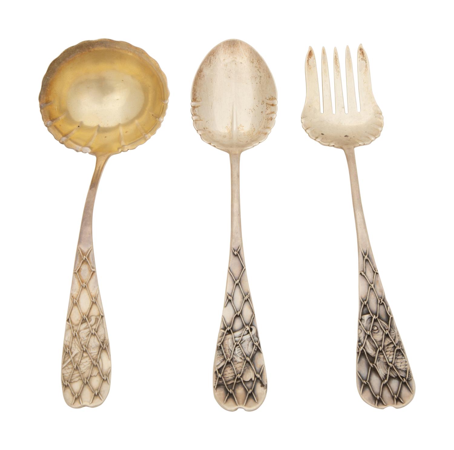 Three American Silver Serving Pieces