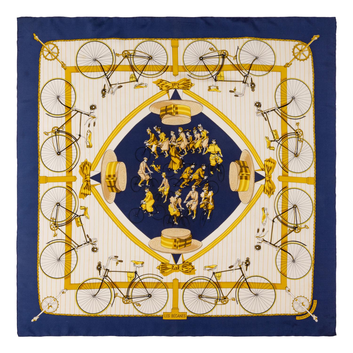 Three Hermès Scarves and One Gucci Scarf