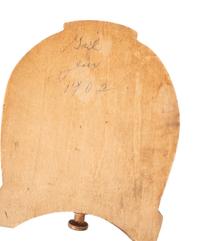 An Ohio Painted Folk Art Box in the Shape of a Horseshoe