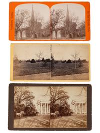 [EARLY PHOTOGRAPHY]. A group of approx. 95 stereoviews highlighted by images of US presidents, views in and around Washington, DC and Mount Vernon, and African American and female subjects.