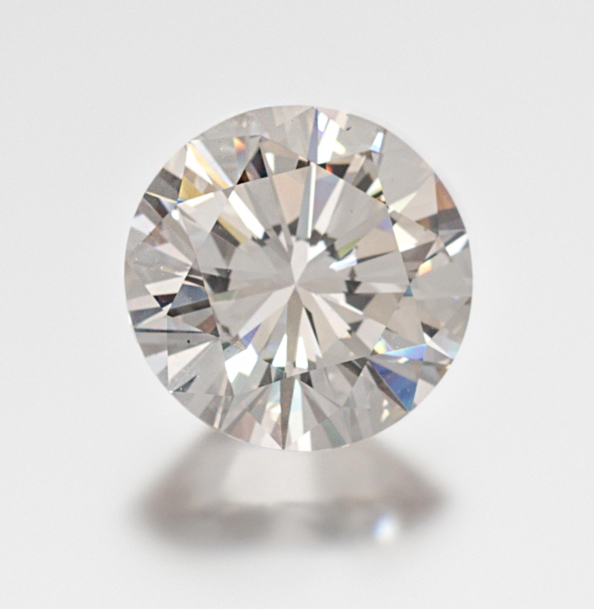 A 7.99 Carat Round Brilliant Cut Diamond, 5.90 dwts.