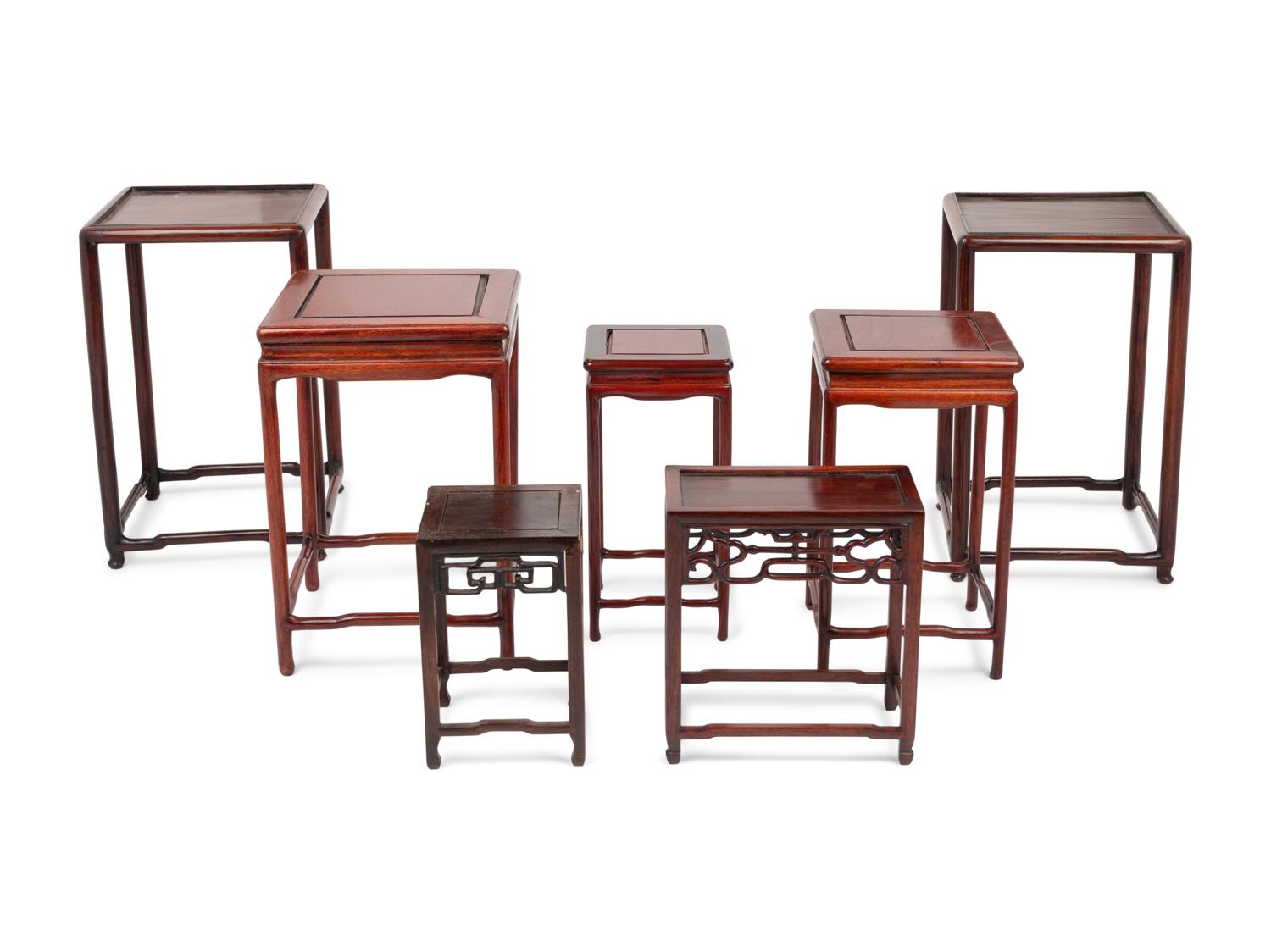 Seven Chinese Wooden Stands