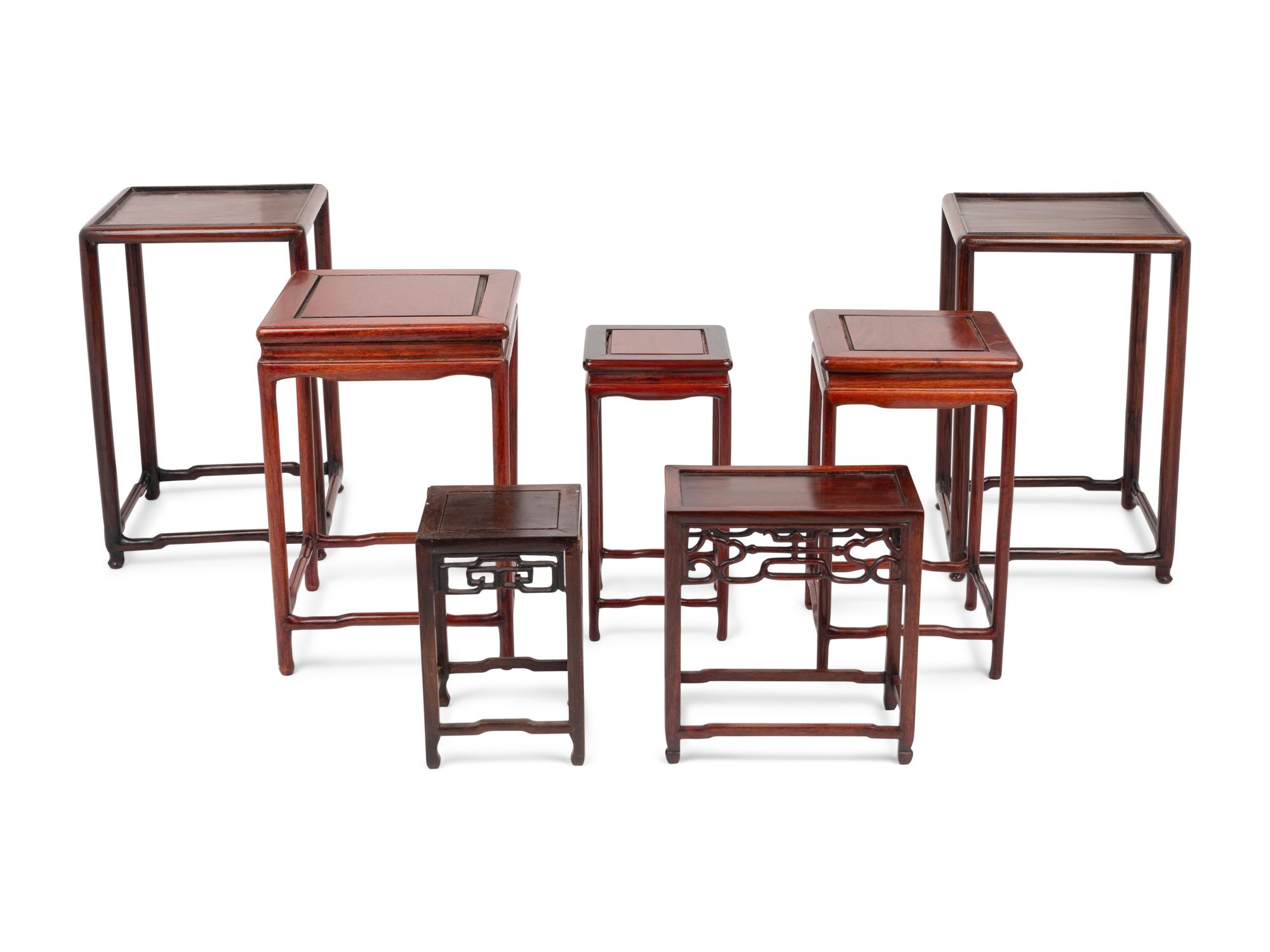 Seven Chinese Wooden Stands