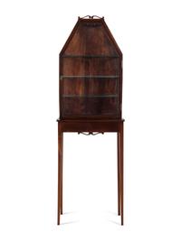 An English Mahogany Vitrine on Stand