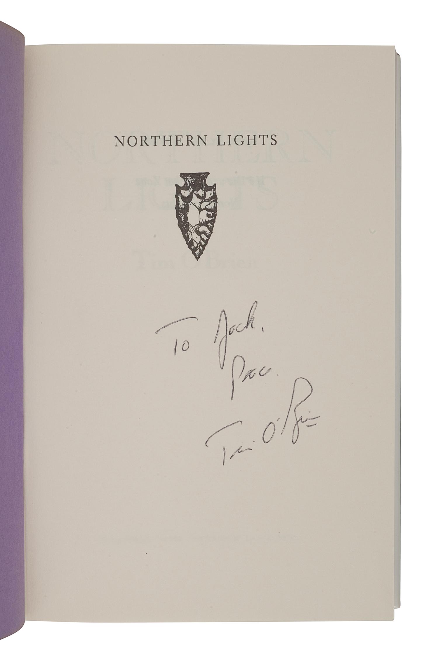 O'BRIEN, Tim (b.1946). Northern Lights . New York: Delacorte Press, 1976.