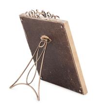 A Russian Silver-Gilt and Tiger-Eye Mounted Picture Frame