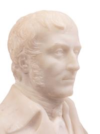 A Carved Alabaster Bust of Marie-François-Xavier Bichat
