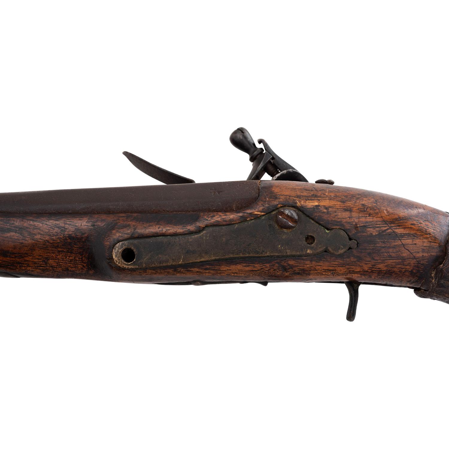 Flintlock Pistol with Rawhide Repair