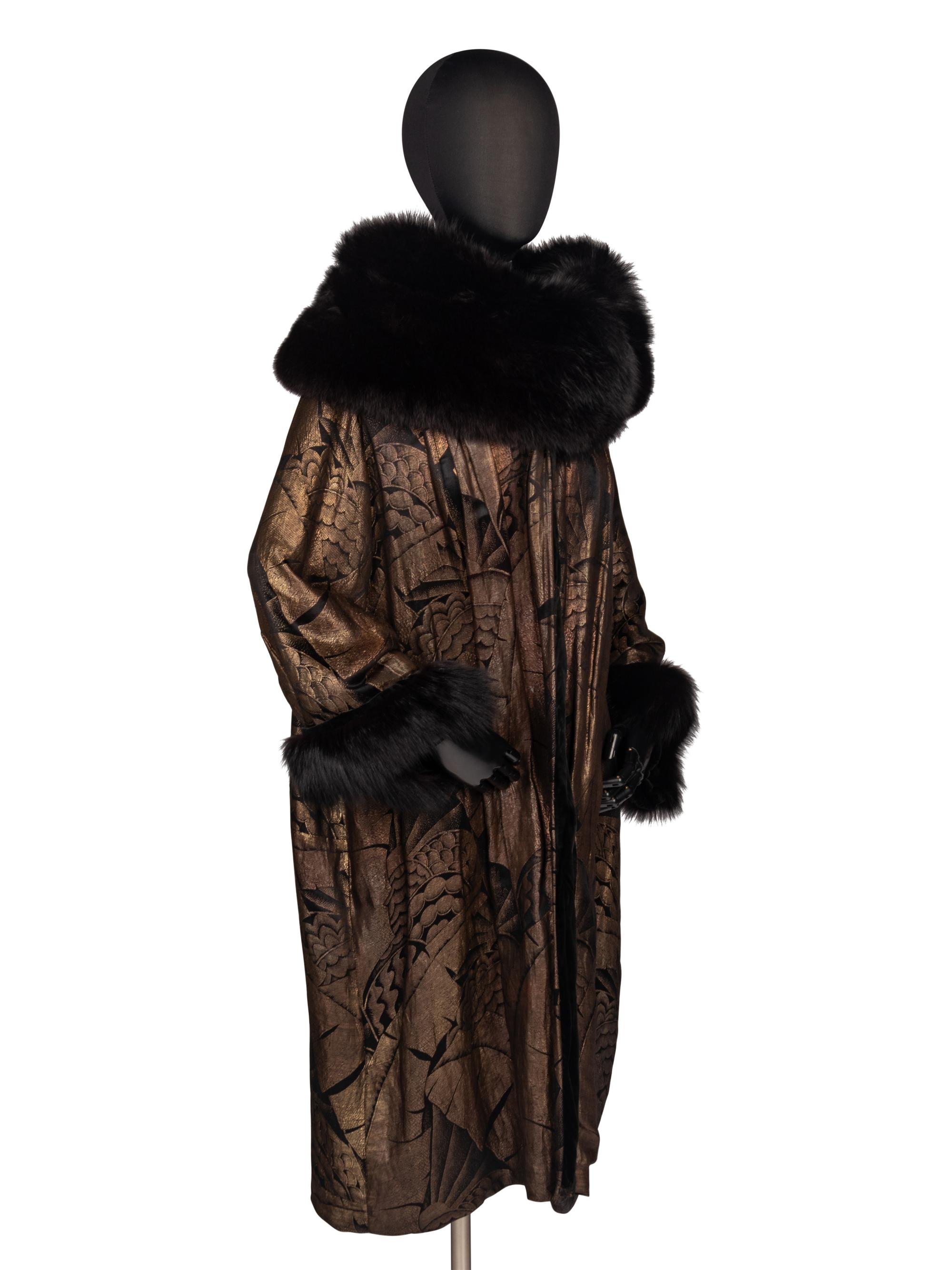 Lamé and Fox Fur Coat, c.1920's
