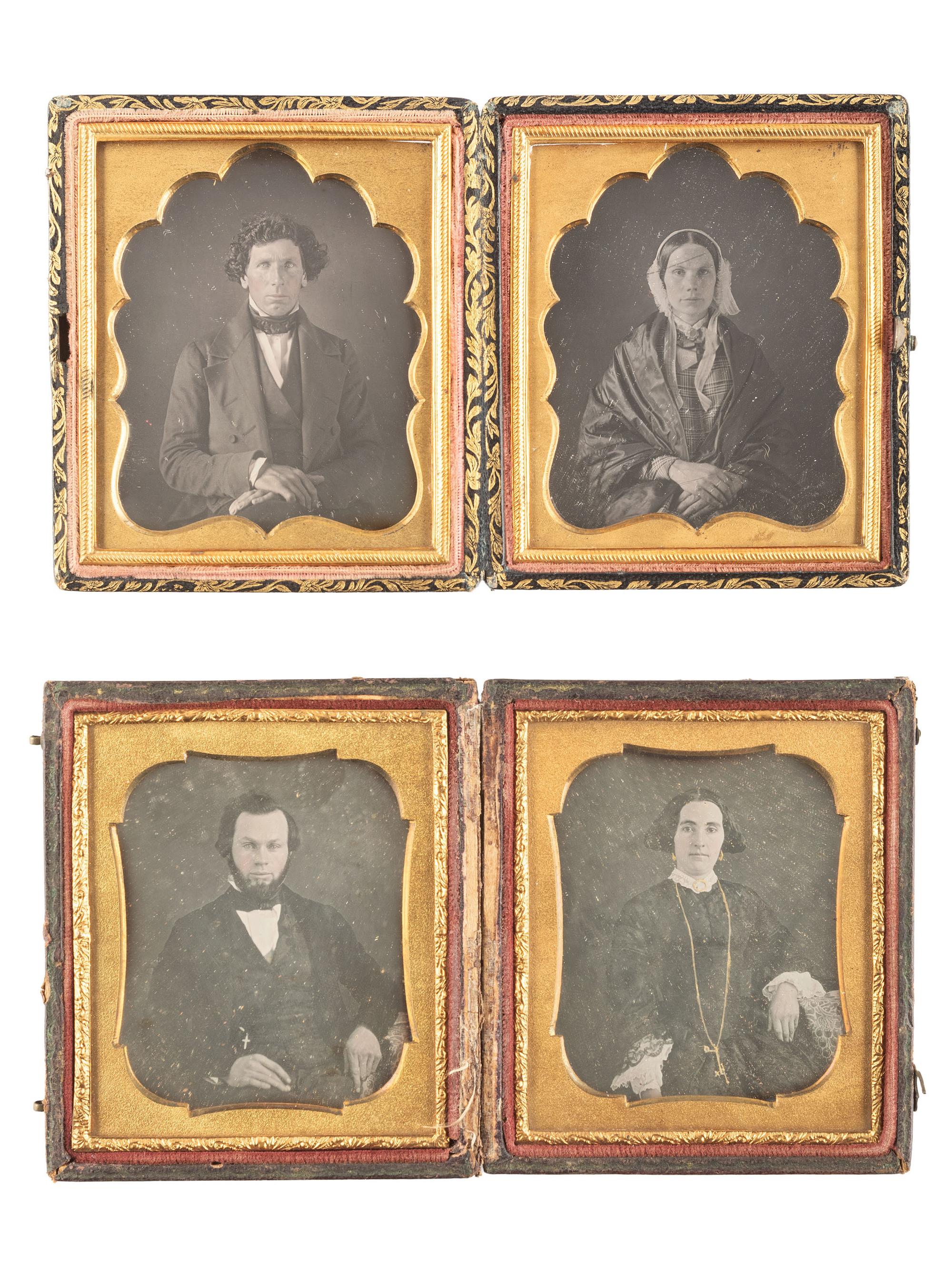 [EARLY PHOTOGRAPHY]. 19 pairs of sixth plate daguerreotype portraits of couples, 38 images in total.