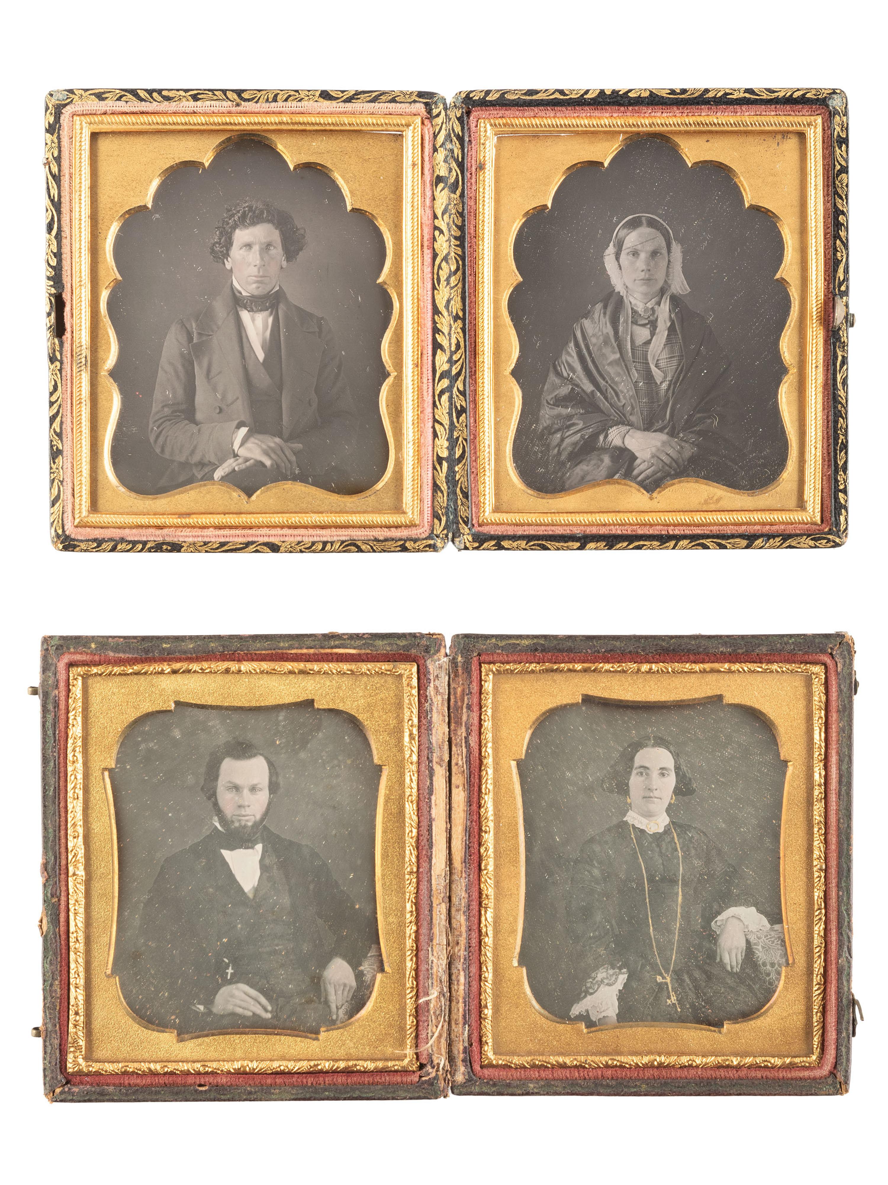 [EARLY PHOTOGRAPHY]. 19 pairs of sixth plate daguerreotype portraits of couples, 38 images in total.