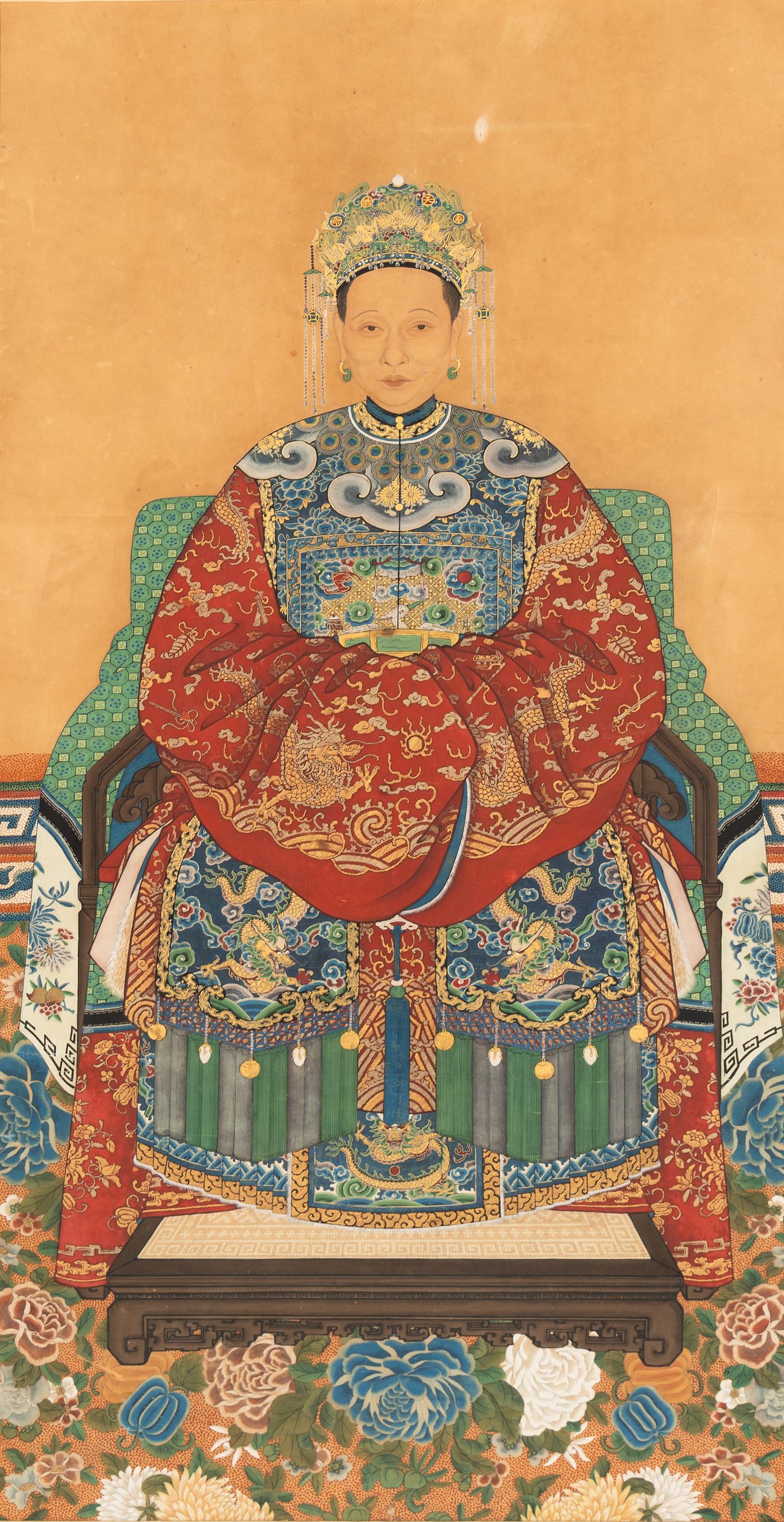 A Pair of Chinese Ancestral Portraits