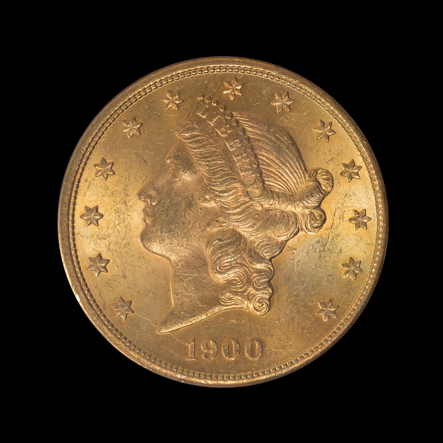 A United States 1900-S Liberty Head $20 Gold Coin