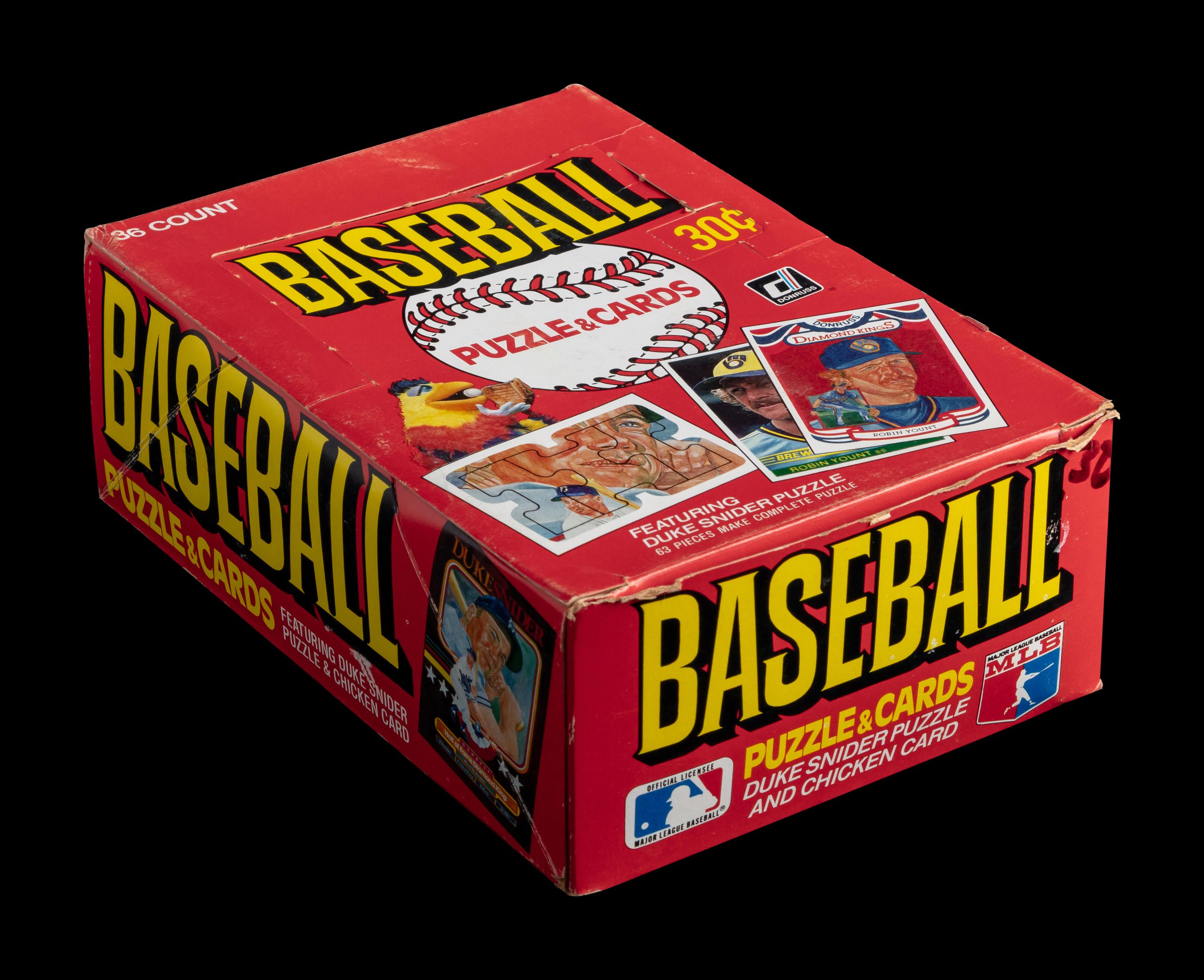 An Unopened Wax Box of 1984 Donruss Baseball Cards