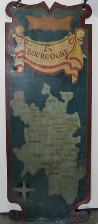 A Tole Trade Sign Height 51 x width 19 7/8 inches.