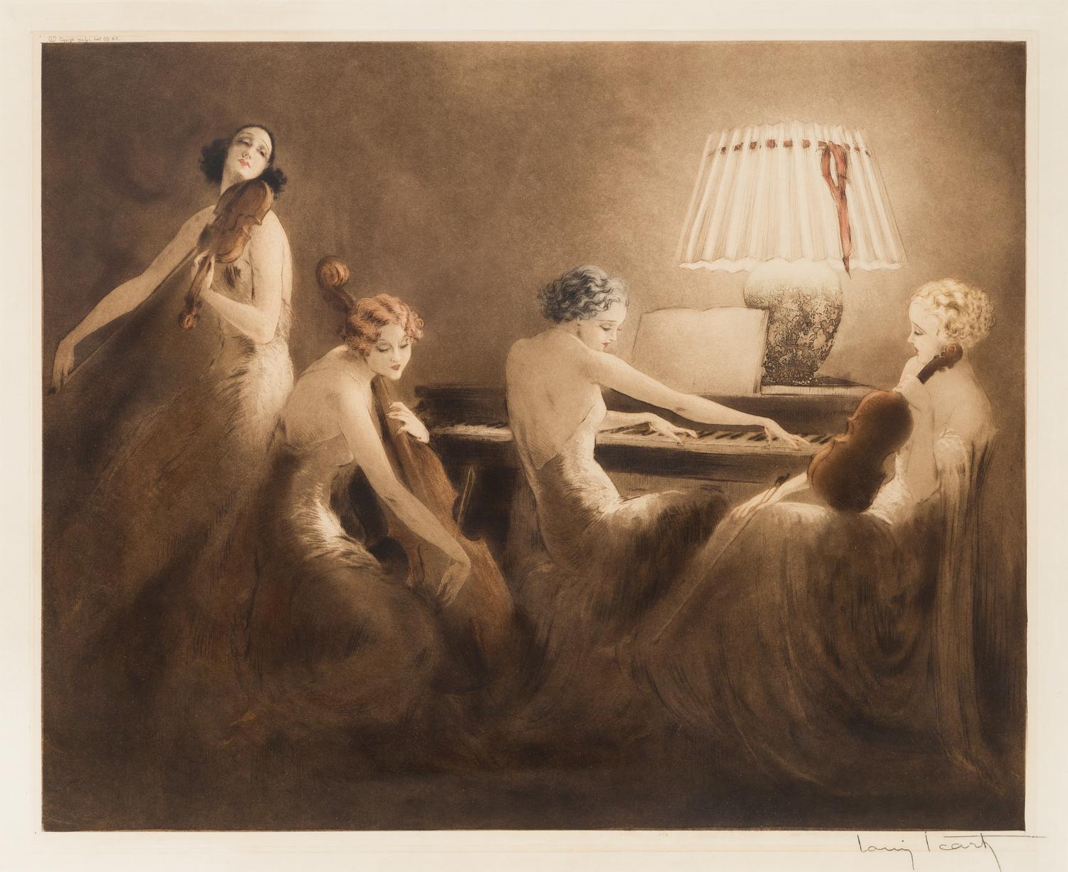 Louis Icart, (French, 1888-1950), Melody Hour, 1934