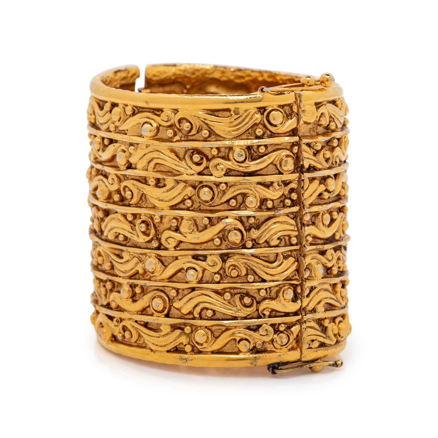 Chanel, Gilt Scrollwork Cuff