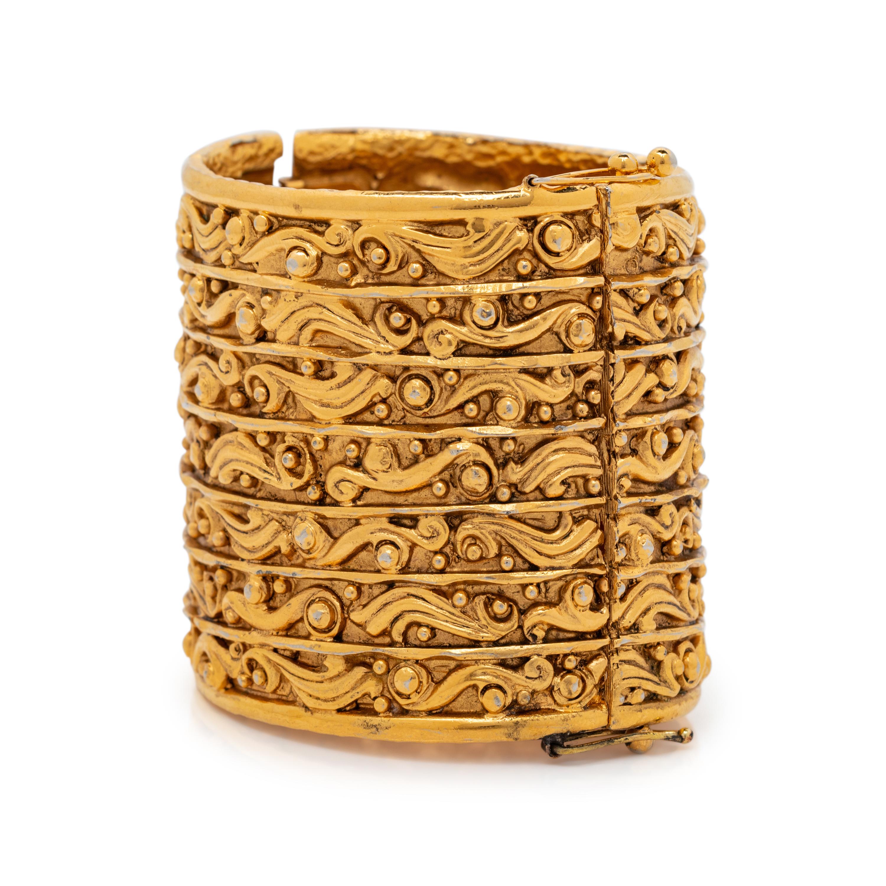 Chanel, Gilt Scrollwork Cuff